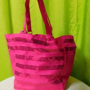 2012 Victoria Secret Hot Pink Sequin Tote bag